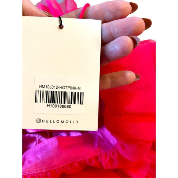 NWT Hello Molly Shaken Not Stirred Hot Pink Tulle Mini Dress - Sixe US 6 - Picture 15 of 15